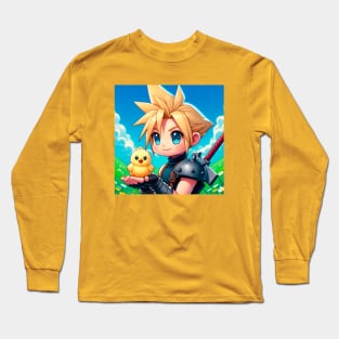 Cloud & Chocobo Long Sleeve T-Shirt